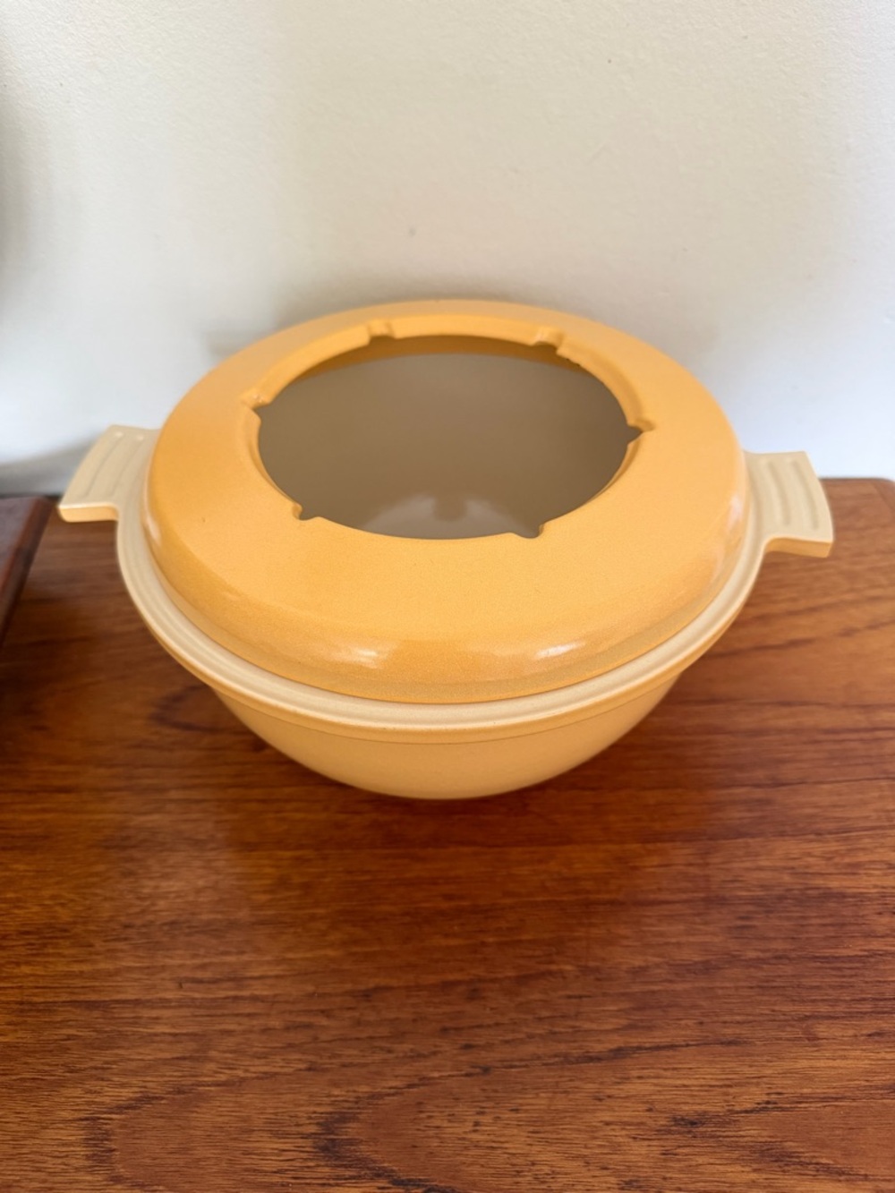 Made in France cast iron fondue pot